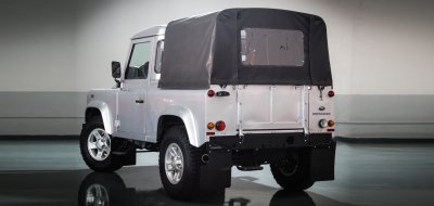 Land Rover Defender single cab 2016 rear/side view
