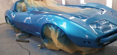 Project Car Chevrolet Corvette 1974 - during restoration