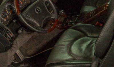 Close up interior of the Mercedes Benz SL600 1998