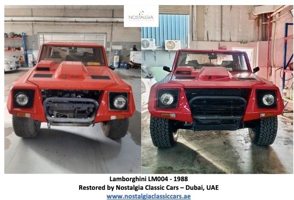 Restoration Project - Lamborghini LM004 1988 - before & after